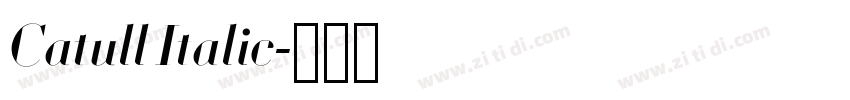 Catull Italic字体转换